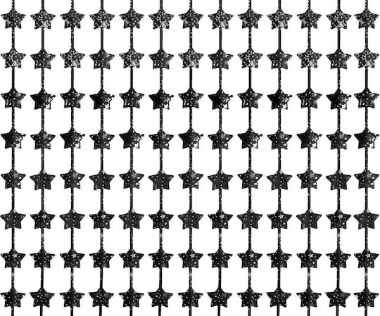 Star Curtain Black Background Photo Wall 2x1m