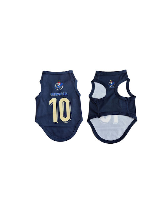 Replica Hundeshirts Nationalmannschaft Frankreichs 10 Blau Navy 180826-04