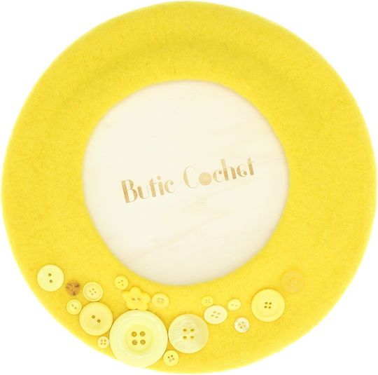 Beretă De Lână Pentru Femei ButicCochet O Mărime Nasturi Decorativi Galbeni Bsc565