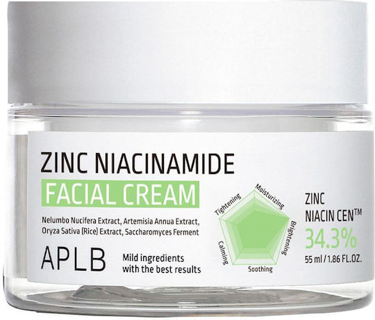 APLB Zinc Niacinamide Face Cream for Blemishes with Niacinamide 55ml