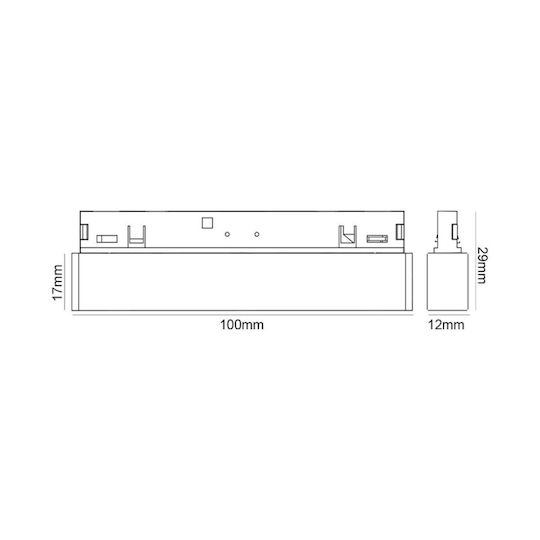 Aca LED Kommerzielle lineare Beleuchtung Leuchte Decke 5W Naturweiß 10cm