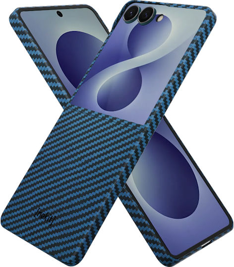 Nekit Handyhülle Kunststoff / Aramidfaser 1mm Blau (Galaxy Z Flip8)