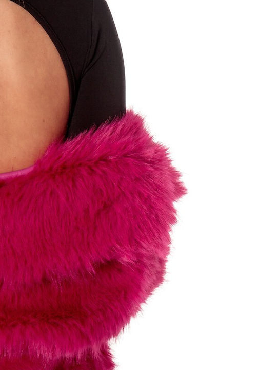 Long Women's Fuchsia Fur