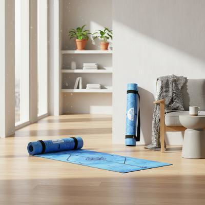 Niyamas Samatva Trainingsmatte Yoga Blau mit Tragegurt (185x68x0,5cm)