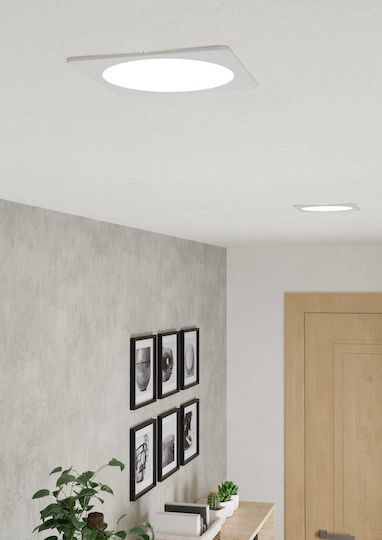 Eglo Fueva Recessed LED Panel with Warm White Light 2700K