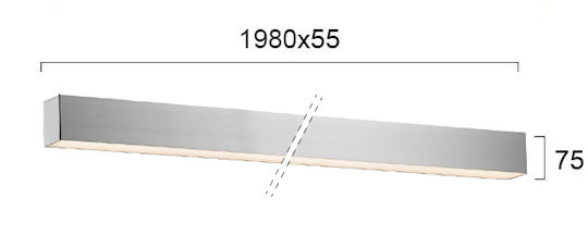 Viokef Commercial Linear LED Ceiling Light Warm White 198cm
