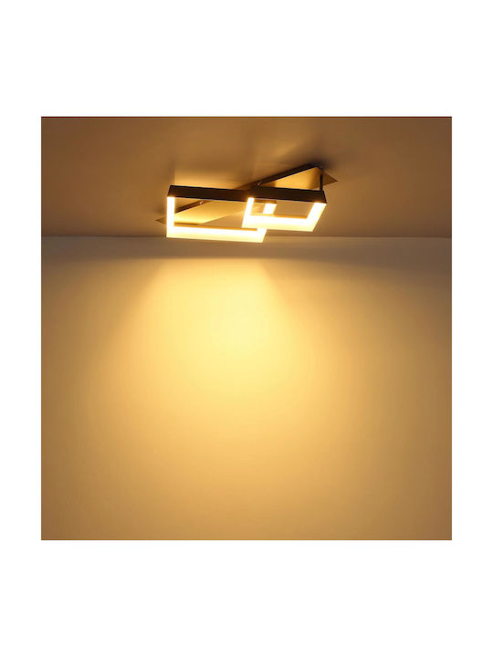 Globo Lighting Таванно Осветително Тяло Кафяво с Интегриран LED