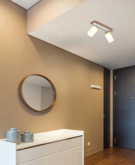 Globo Lighting Διπλό Σποτ σε Καφέ Χρώμα