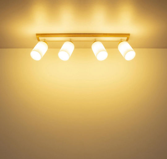 Globo Lighting Spot Cu 4 Lumini În Culoare Maro