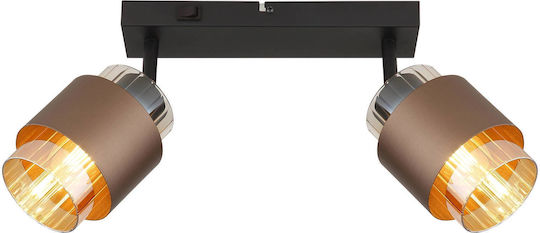 Globo Lighting Διπλό Σποτ σε Μαύρο Χρώμα