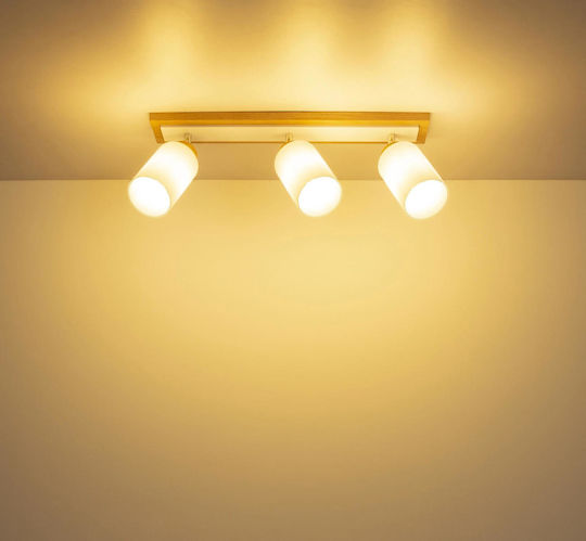 Globo Lighting Dreifaches Decken- und Wandleuchte in Braune Farbe