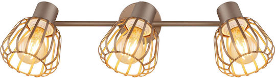 Globo Lighting Spot Triplu În Culoare Maro