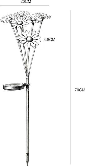 Globo Lighting Ηλιακό Φωτιστικό Λουλούδι με Θερμό Λευκό Φως
