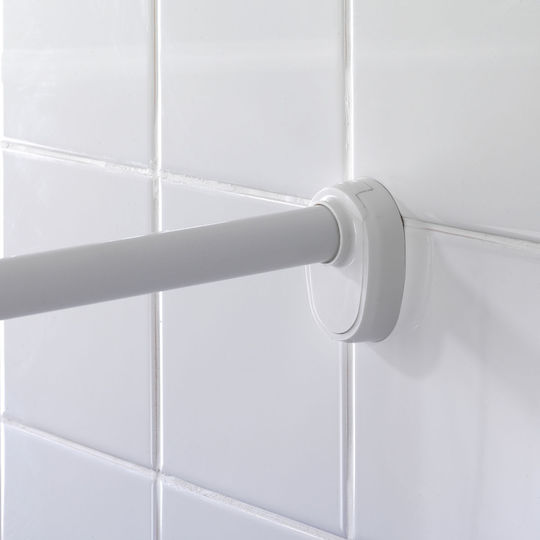 Wenko Bară Pliabilă pentru Perdea de Duș Semicirculară din Aluminiu Argintie 90 cm