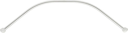 Wenko 19220100 Duschvorhangstange U-förmig aus Aluminium Silbern 90cm