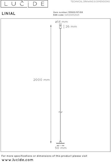Lucide 55900-97-08 Linial Grau Beleuchtungszubehör