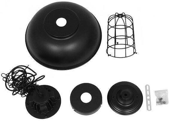 GloboStar Harrow Pendant Light Black Grid with Socket E27 33x33x32cm
