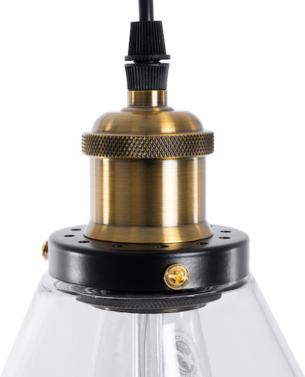 GloboStar WICKHAM Pendant Light Gray Bell with Socket E27 26x26x20cm