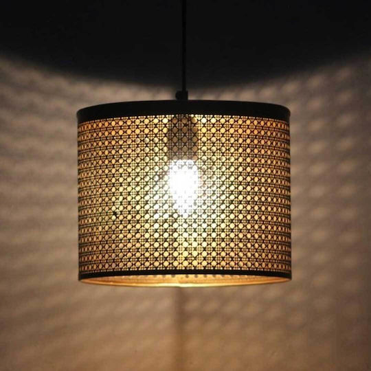 Inart Pendant Light Gold with Socket E27 25x25x20cm