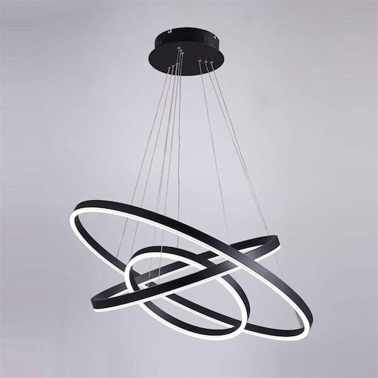 Lightplanet Lustră Negru LED cu Alb Natural Lumină