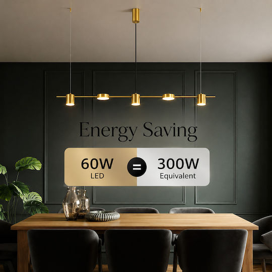 Lightplanet Pendant Light Gold LED with Natural White Light