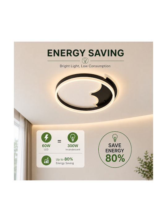 Lightplanet Plafonieră de Tavan Aurie cu LED Integrat și Telecomandă