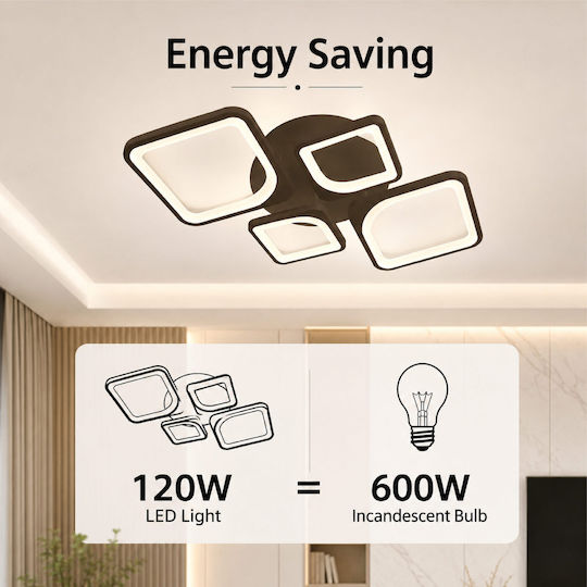 Lightplanet Smart Deckenleuchte Braun mit Integrierter LED und Fernbedienung