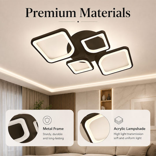 Lightplanet Smart Deckenleuchte Braun mit Integrierter LED und Fernbedienung