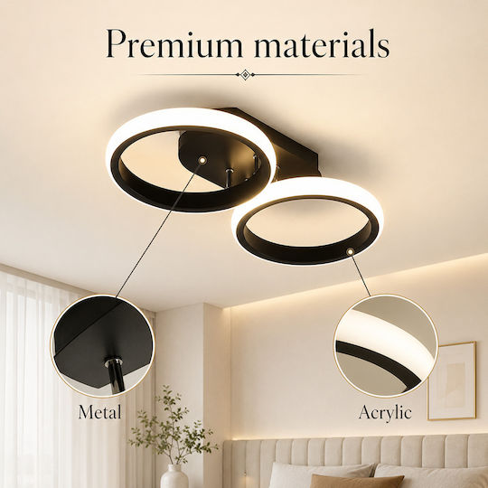 Lightplanet Πλαφονιέρα Οροφής με Ενσωματωμένο LED και Τηλεχειριστήριο