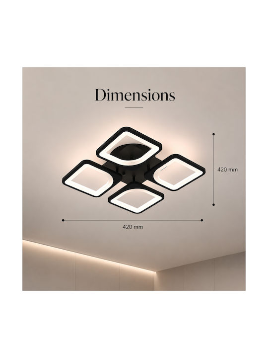 Lightplanet Plafonieră de Tavan Maro cu LED Integrat și Telecomandă