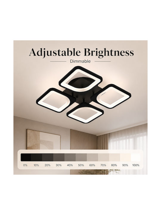 Lightplanet Plafonieră de Tavan Maro cu LED Integrat și Telecomandă