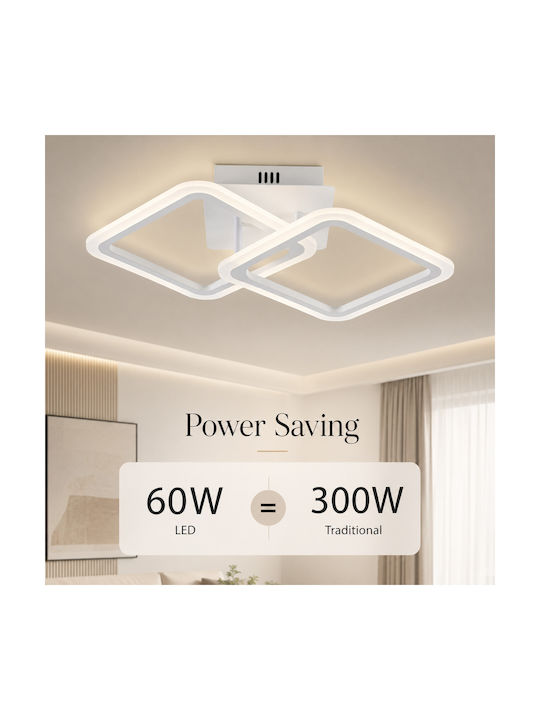Lightplanet Plafonieră de Tavan 50buc Bej cu LED Integrat și Telecomandă