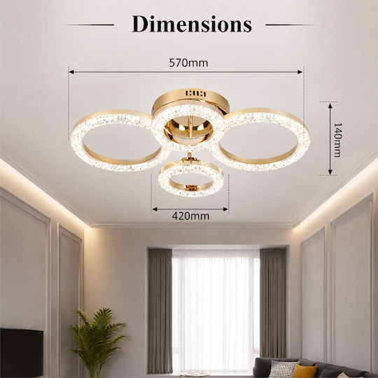 Lightplanet Plafonieră De Tavan Cu LED Integrat Și Telecomandă