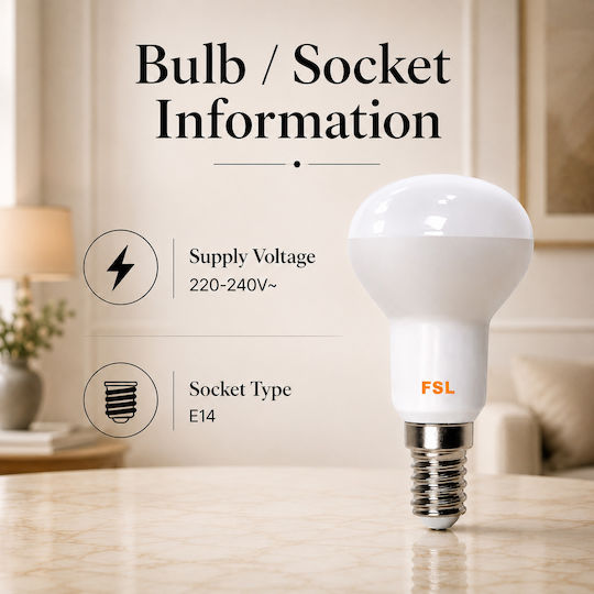 Lightplanet Bec LED 6W Pentru Bază E14 și Formă R50 Alb Cald