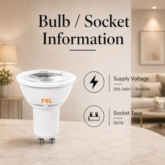 Lightplanet Bec Bec LED 5W Pentru Bază De Bec GU10 Alb Cald