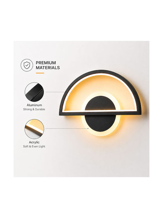 Lightplanet Lumină de Perete cu LED Integrat Negru