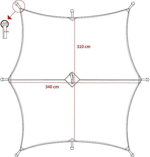 MFH Tarpaulin Mesh / Shade Fabric 3.1x3.4m