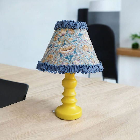 Birds Table Lamp for E27 Socket with Blue Shade and Base