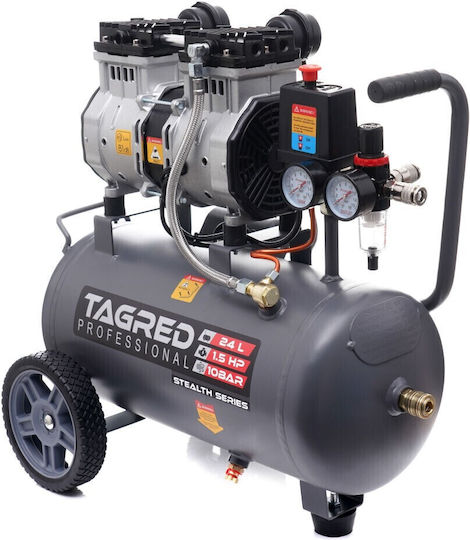 Tagred Cu o singură fază Compresor de aer cu Putere 2.4hp și Rezervor de aer 24lt Ta3383