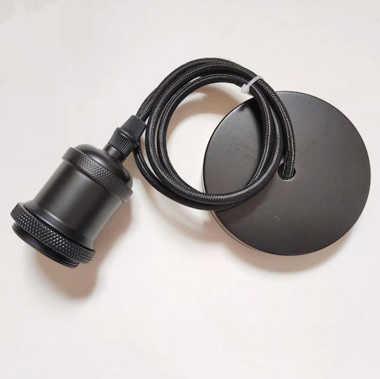Vintage Black E27 Pendant Lamp E27 Max 60w Cable Length 1m