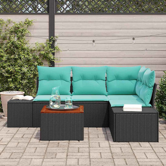 Garten- und Outdoor-Möbelsets Wohnzimmer Typsatz 5 Stück mit Kissen Vidaxl