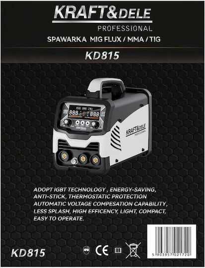 Mig Flux Mma Tig Welding Machine Kraft&dele Igbt 200a Lcd Kd815