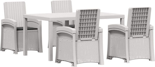 Garden & Outdoor Furniture Set 5 Pieces Vidaxl with Pillows