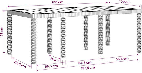Set Sala De Mese Pentru Exterior 9 Piese Vidaxl Cu Perne