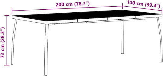 Set Sala De Mese Pentru Exterior 7 Piese Antracit