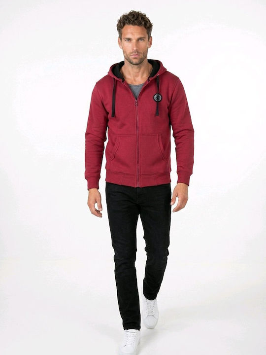 Burgundische Sweatshirts für Herren mit Kapuze
