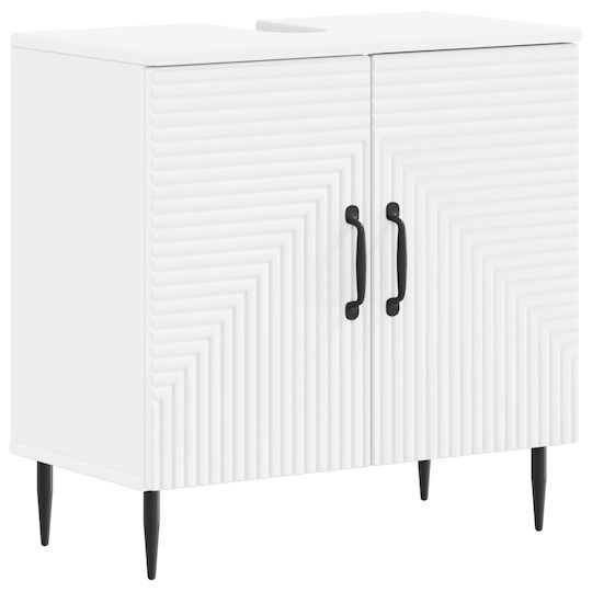 vidaXL Тоалетен шкаф без мивка Ш59.5xД31.5xВ59cm Бял vidaXL Тоалетен шкаф без мивка Ш59.5xД31.5xВ59cm Бял