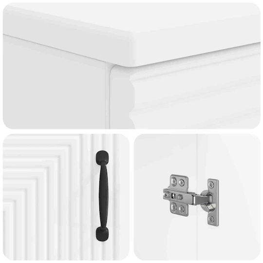 vidaXL Тоалетен шкаф без мивка Ш59.5xД31.5xВ59cm Бял