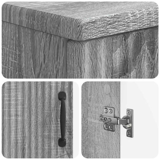 vidaXL vidaXL Bathroom Vanity Unit Without Sink W59.5xD31.5xH56cm Grey Sonoma