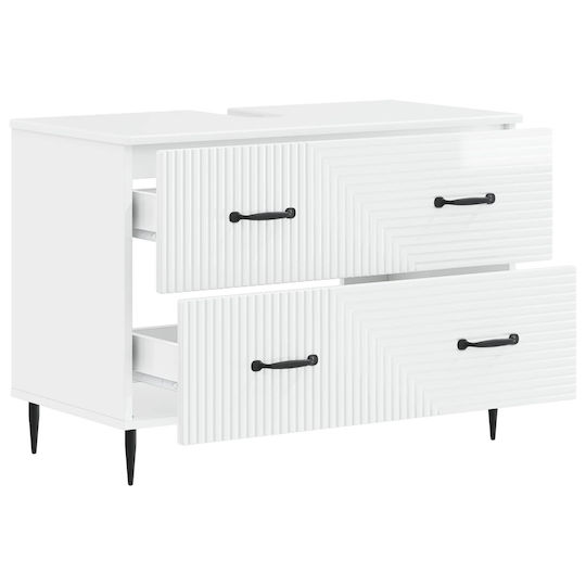 vidaXL Бял Плот без мивка Ш82xД41xВ58.5cm